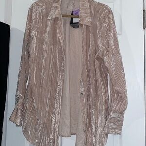 Marc New York long-sleeve crushed velvet shirt